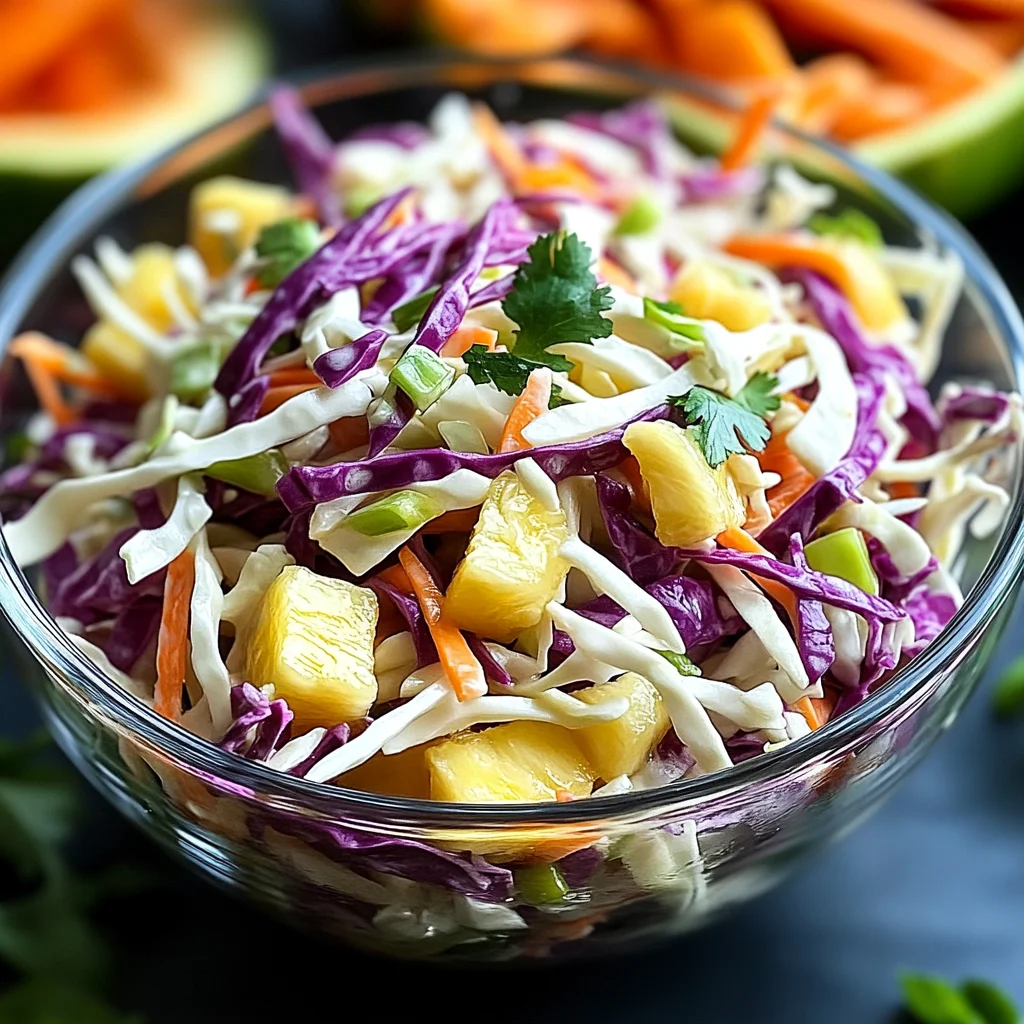 Easy Pineapple Coleslaw