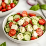 Fresh Cucumber Caprese Salad