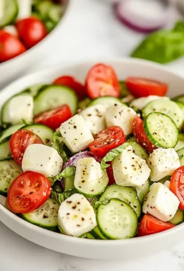 Fresh Cucumber Caprese Salad