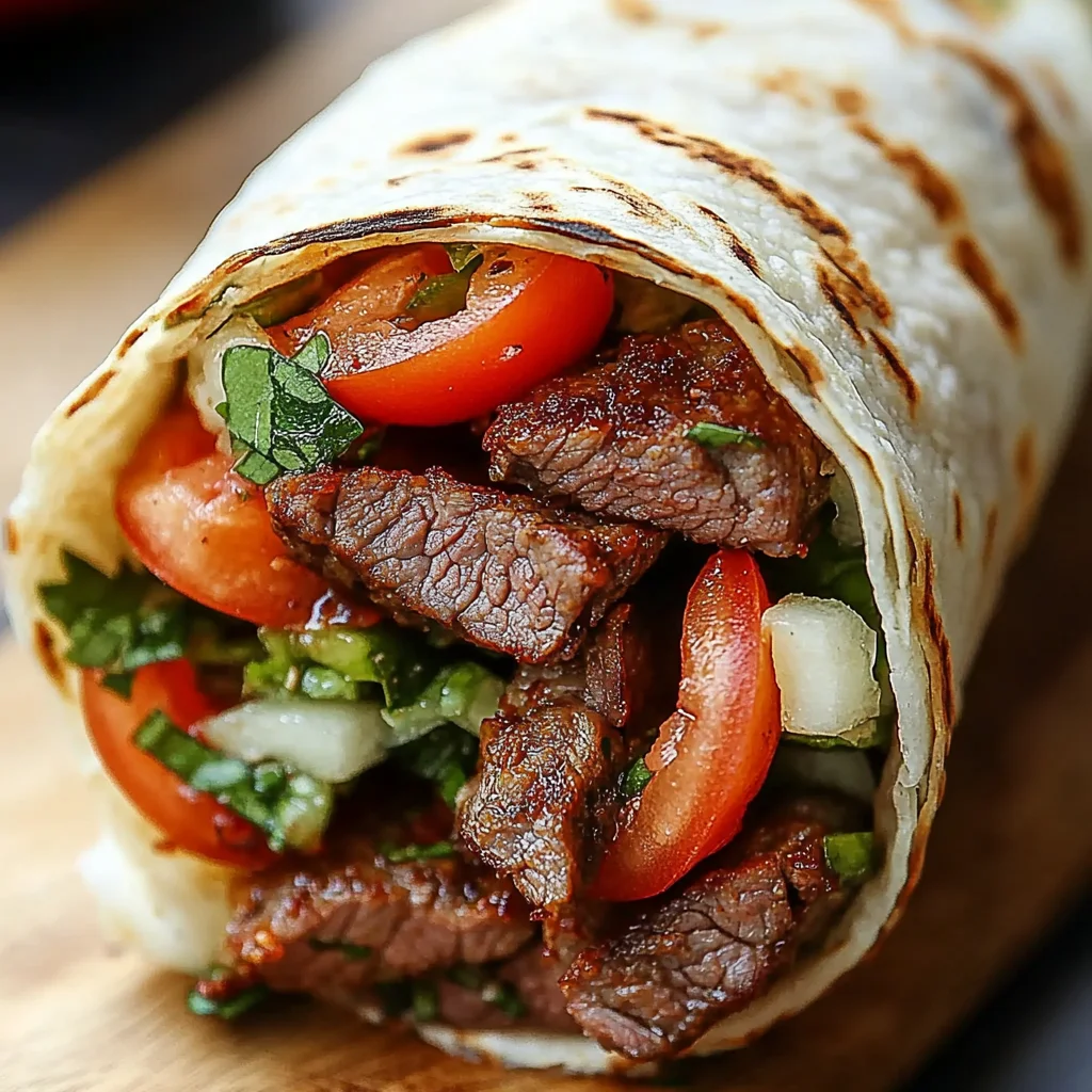 Grilled Beef Kebab Wraps