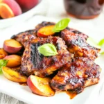 Grilled Bourbon Peach BBQ Chicken