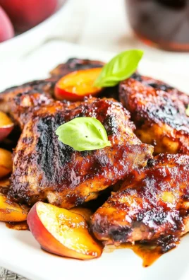 Grilled Bourbon Peach BBQ Chicken