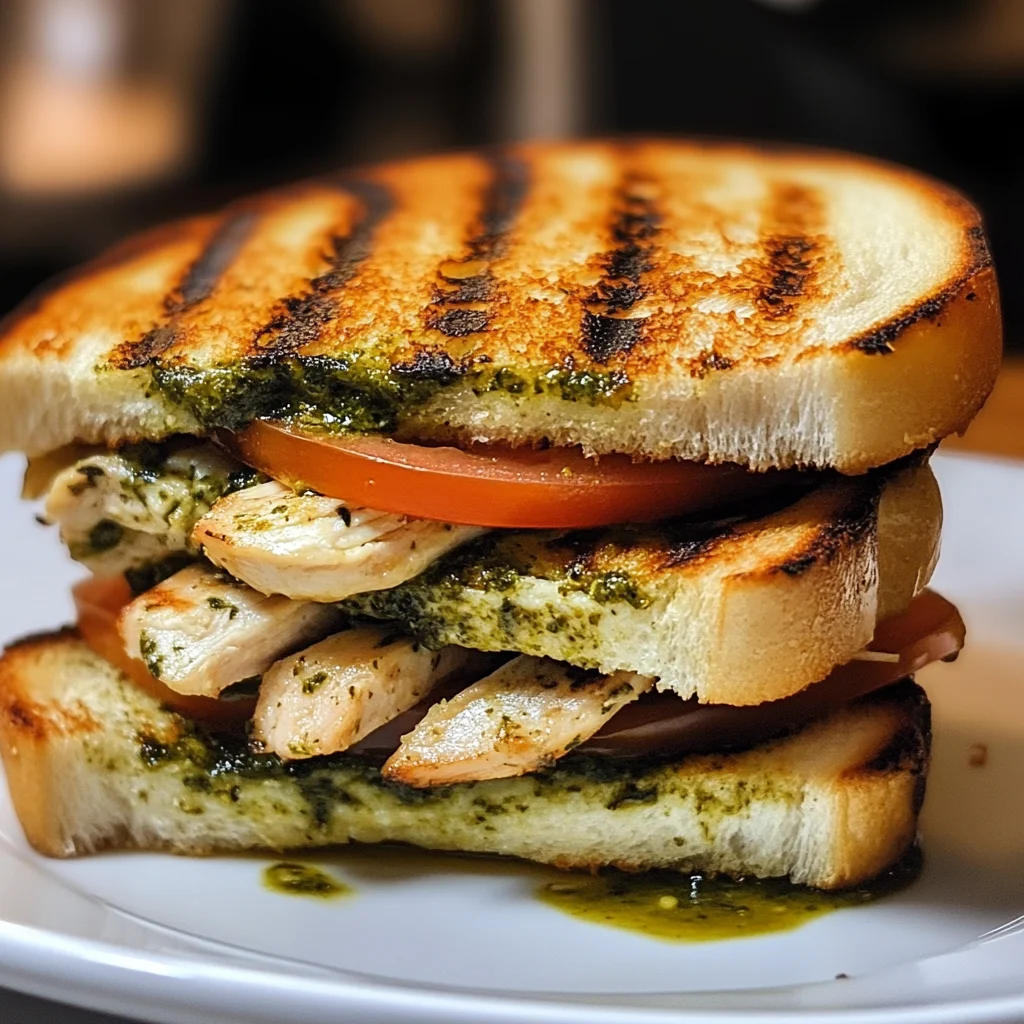 Grilled Chicken Pesto Sandwich