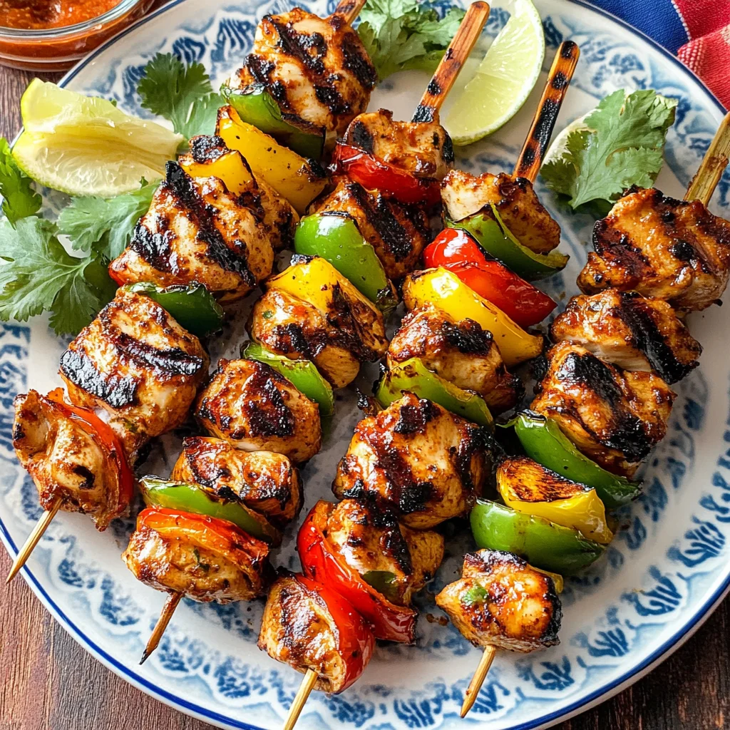 Mexican Barbecue Chicken Skewers