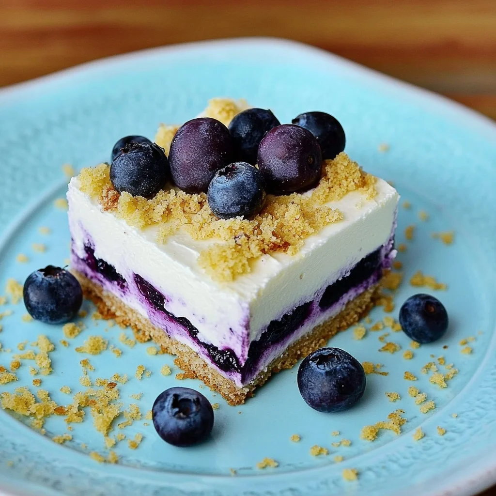 No Bake Lemon Blueberry Dessert