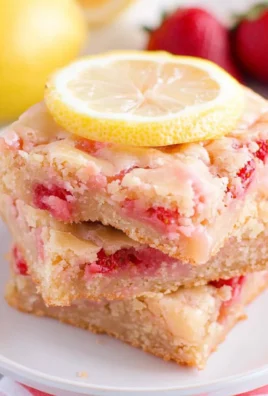 Strawberry Lemon Blondies