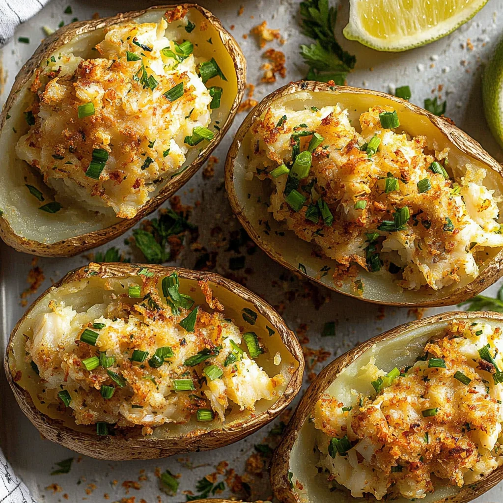 Crab Cake Twice-Baked Potatoes