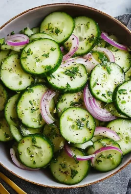 Cucumber Onion Salad with Mustard Vinaigrette