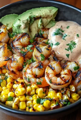 Grilled Shrimp Bowl with Corn Salsa & Creamy Cilantro Sauce