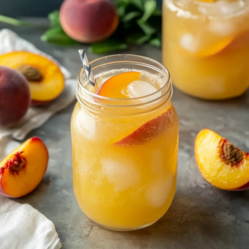 Homemade Peach Lemonade