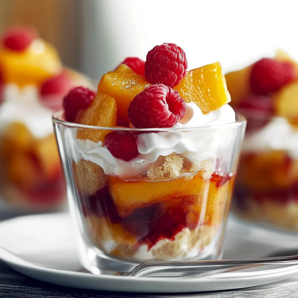 Peach & Raspberry Trifles