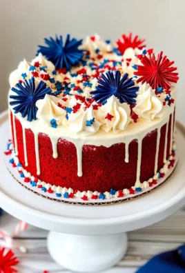 Red Velvet Fireworks Cake