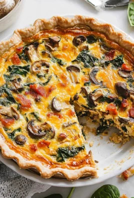 Turkey Mushroom Spinach Quiche
