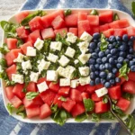 Watermelon Feta Flag Salad