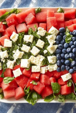 Watermelon Feta Flag Salad