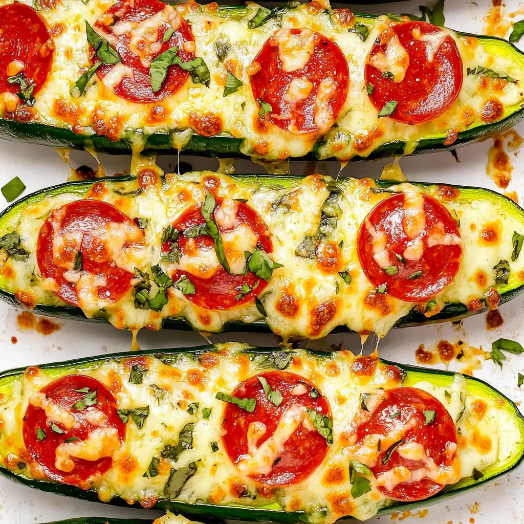 Zucchini Pizza Boats