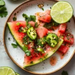 spicy watermelon salad with cilantro and lime