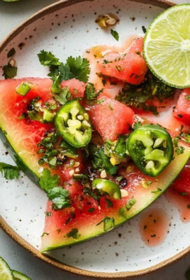 spicy watermelon salad with cilantro and lime