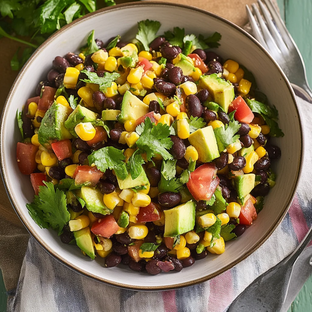 Black Bean Salad with Corn & Avocado