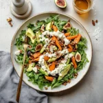 Carrot Arugula Salad with Fig, Goat Cheese & Avocado