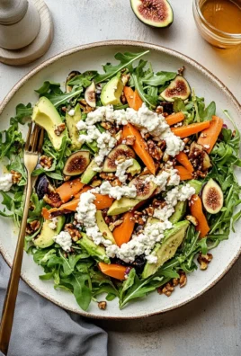 Carrot Arugula Salad with Fig, Goat Cheese & Avocado