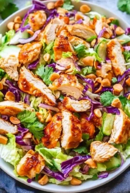 Crunchy Thai Chicken Salad with Peanut Dressing