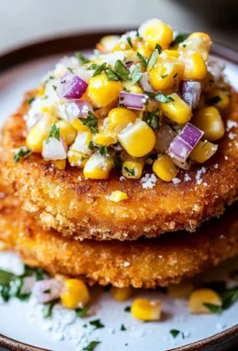Fried Tomatoes with Corn Salsa