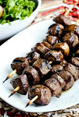 Grilled Steak Kabobs (with Mushrooms)
