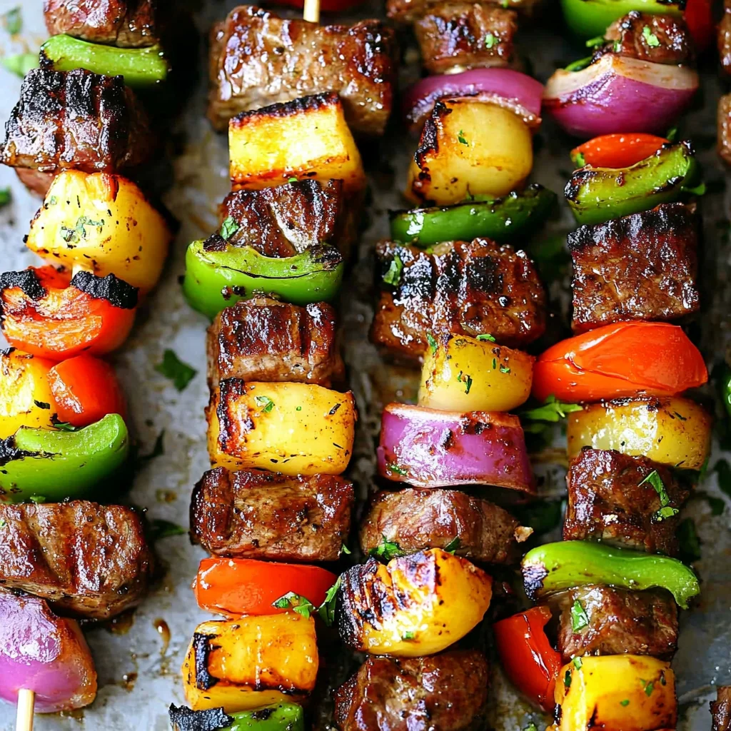 Hawaiian Steak Kabobs