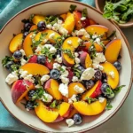 Peach Salad with Blueberries and Feta