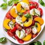 Peach Tomato Caprese Salad