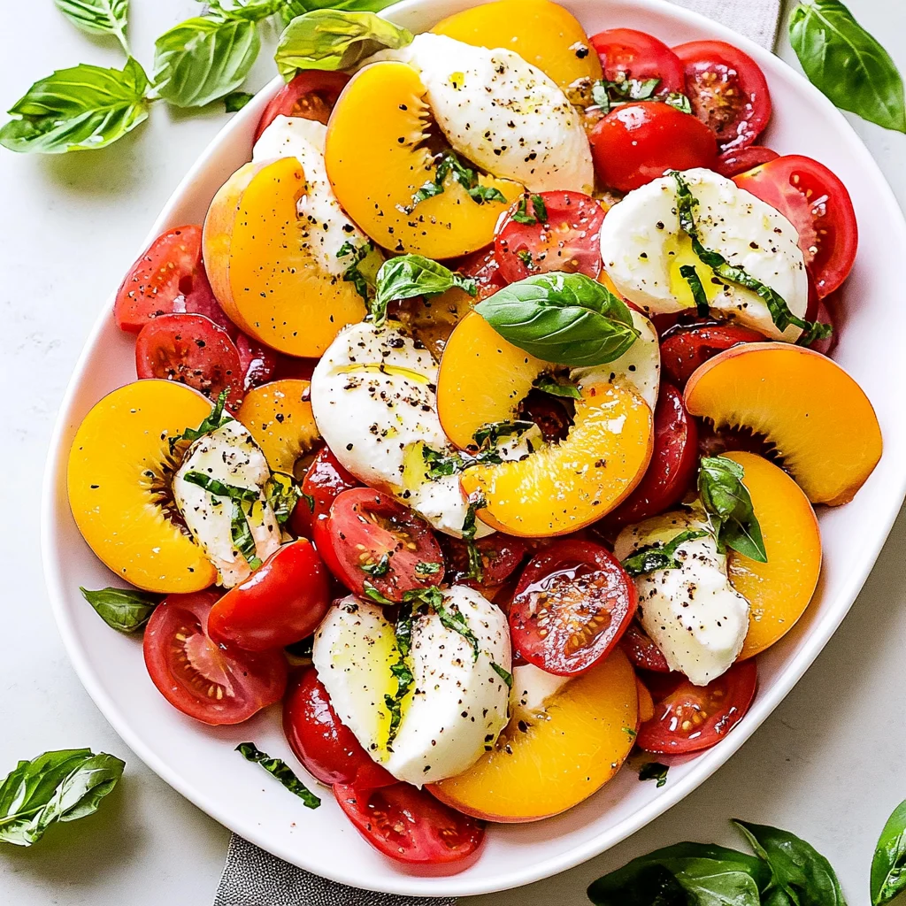 Peach Tomato Caprese Salad