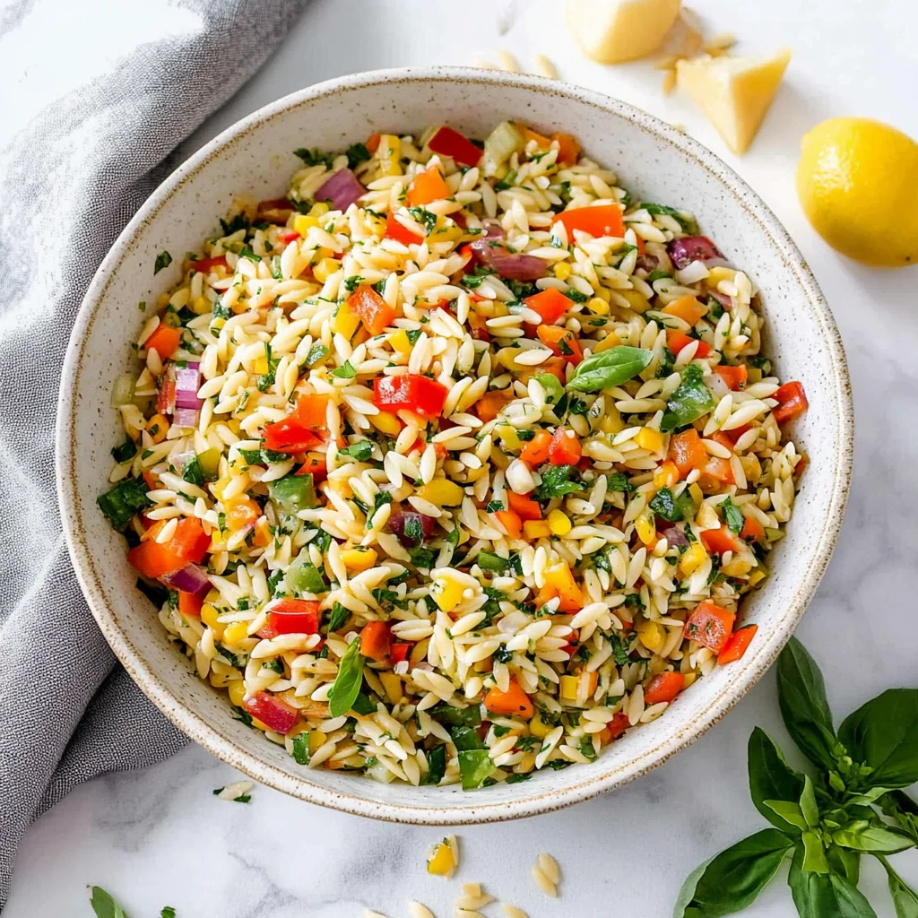 Rainbow Orzo Salad