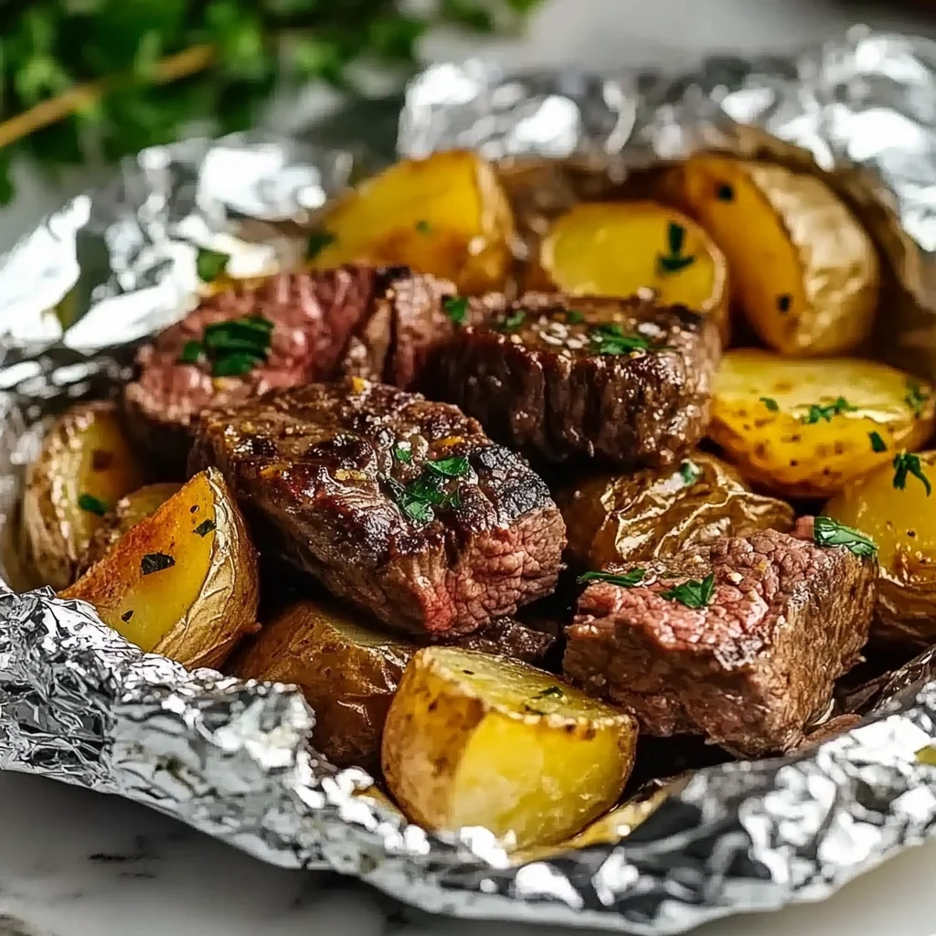 Steak and Potato Foil Packets