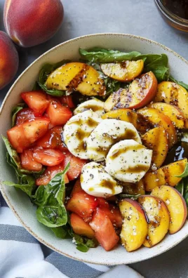 Summer Peach Balsamic Caprese Salad