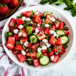 Watermelon Strawberry Cucumber Salad