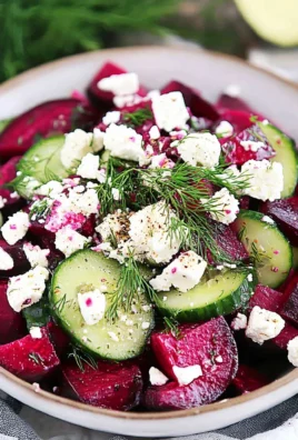 Beet Salad with Feta, Cucumbers, and Dill