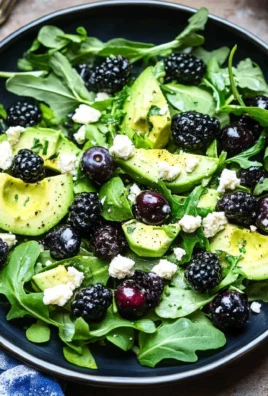 Blackberry, Avocado and Arugula Salad