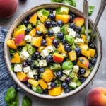 Blueberry Peach Feta Salad
