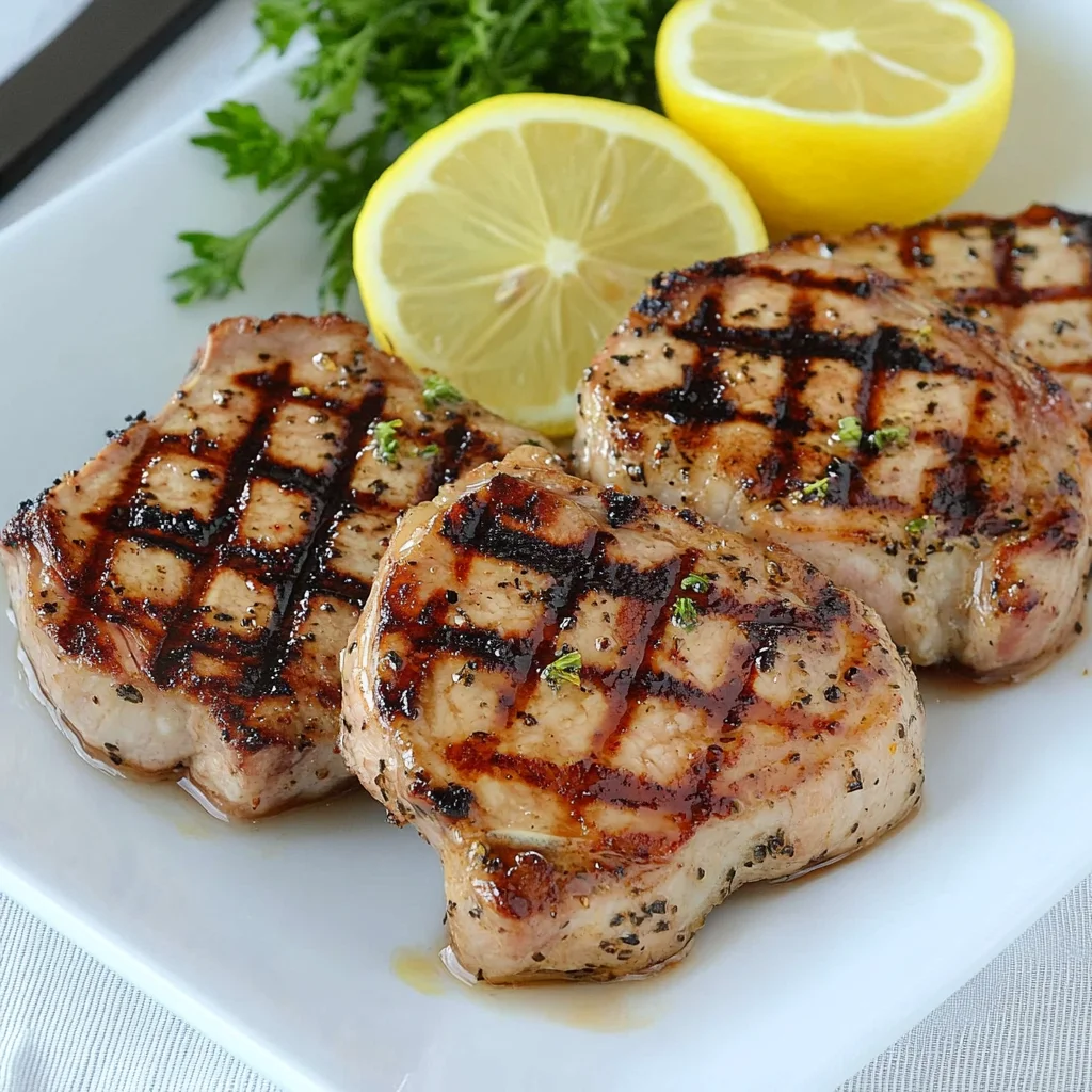 Easy Grilled Lemon Pepper beef Chops