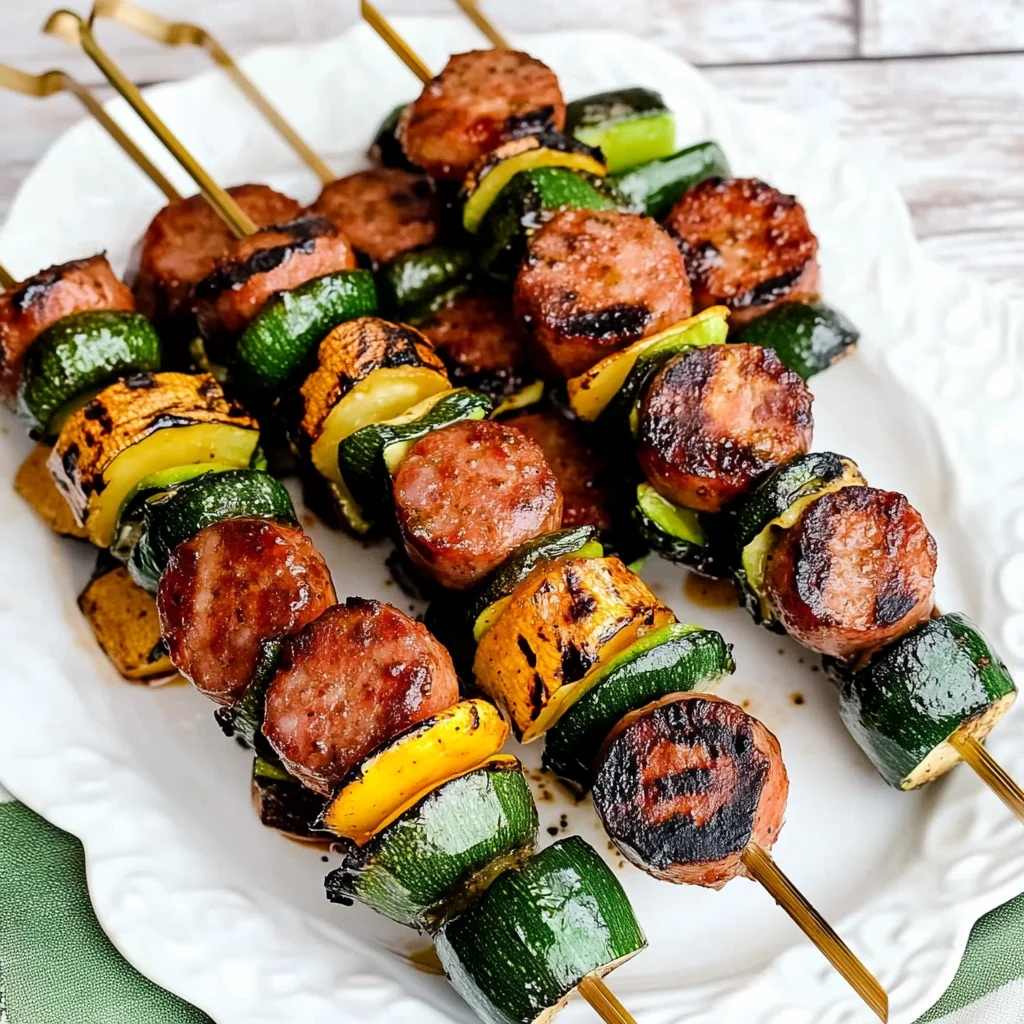 Easy Kabobs with Zucchini and Sausage