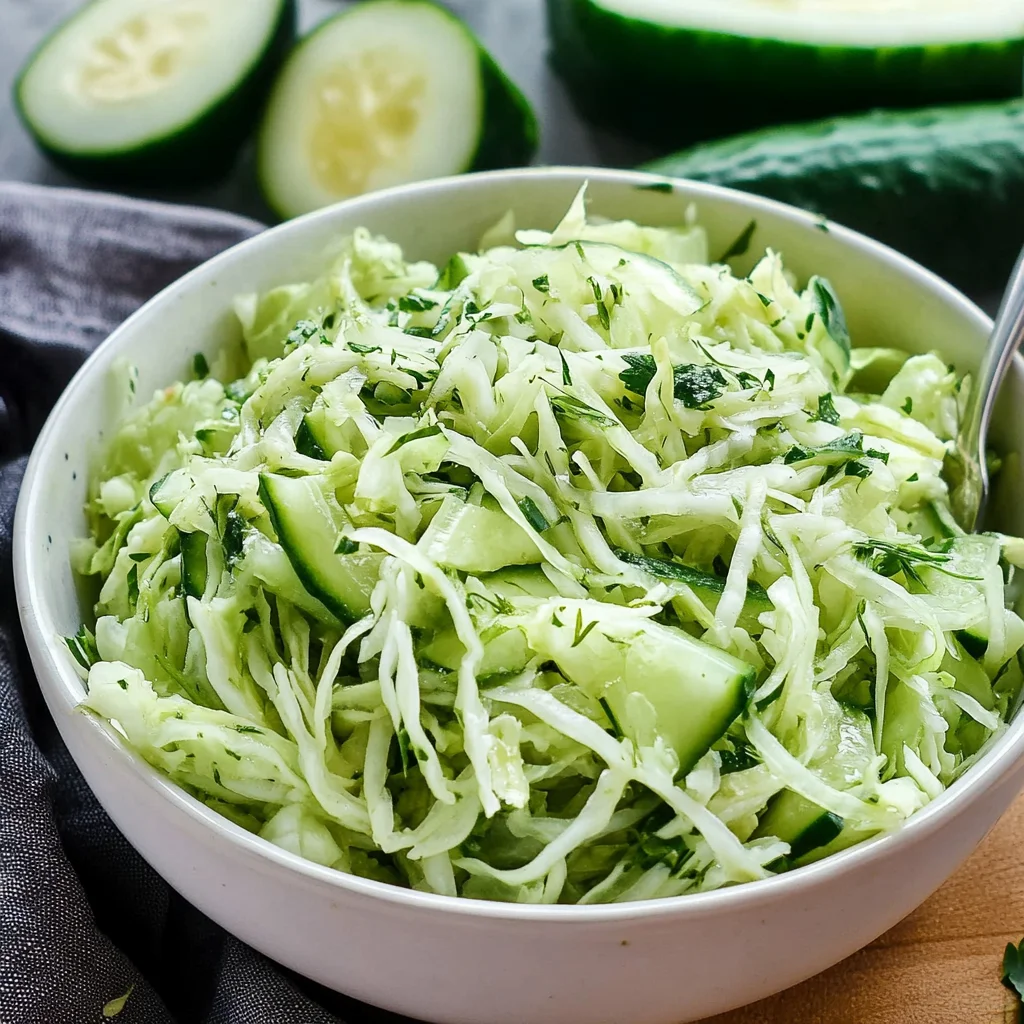 Green Cabbage Cucumber Salad