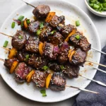 Grilled Asian Garlic Steak Skewers