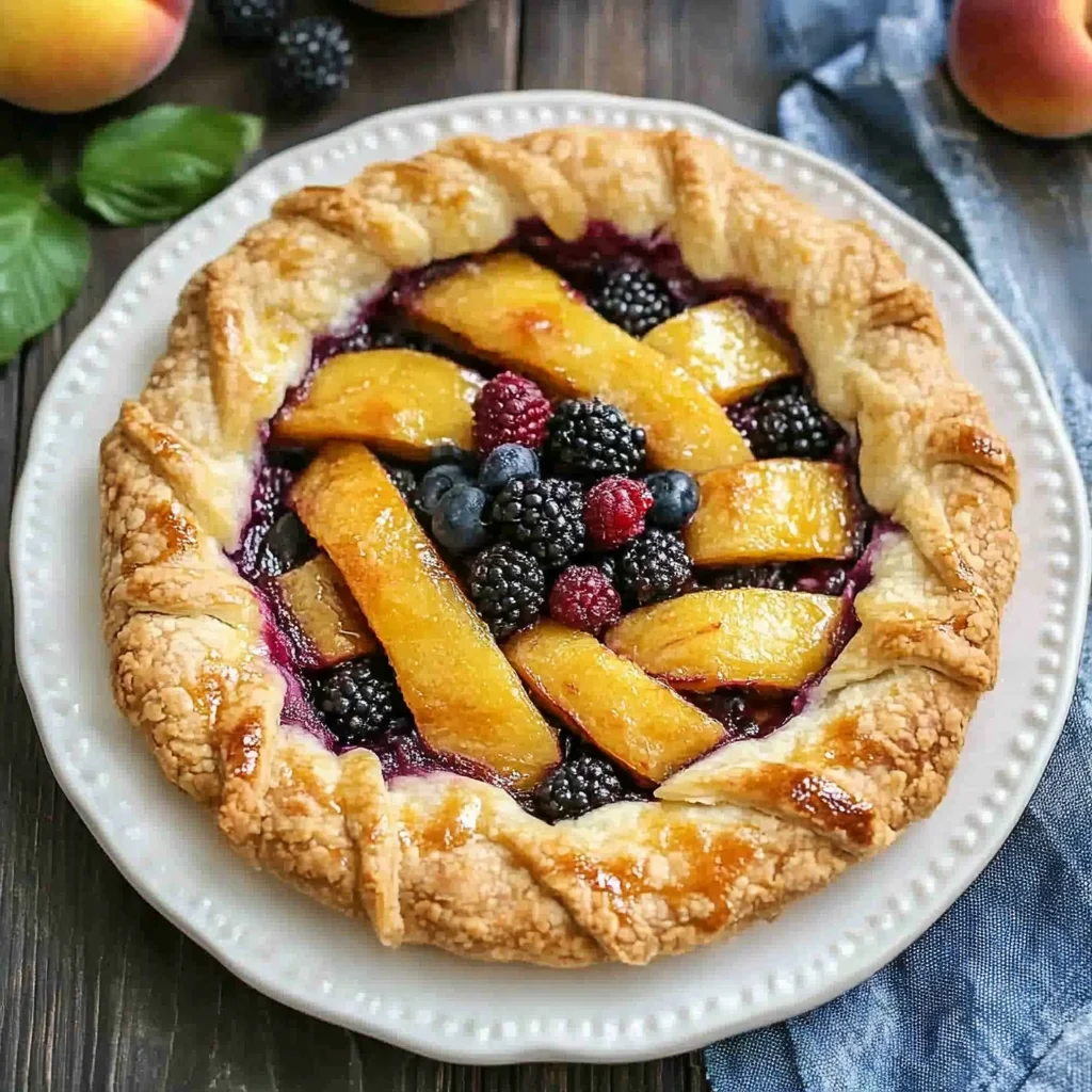 Grilled Berry Peach Pie