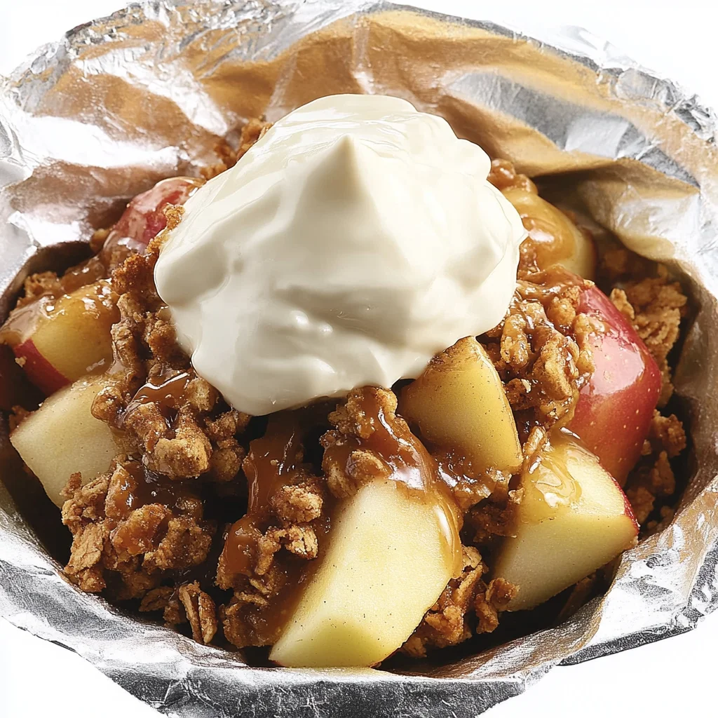 Grilled Caramel Apple Crunch