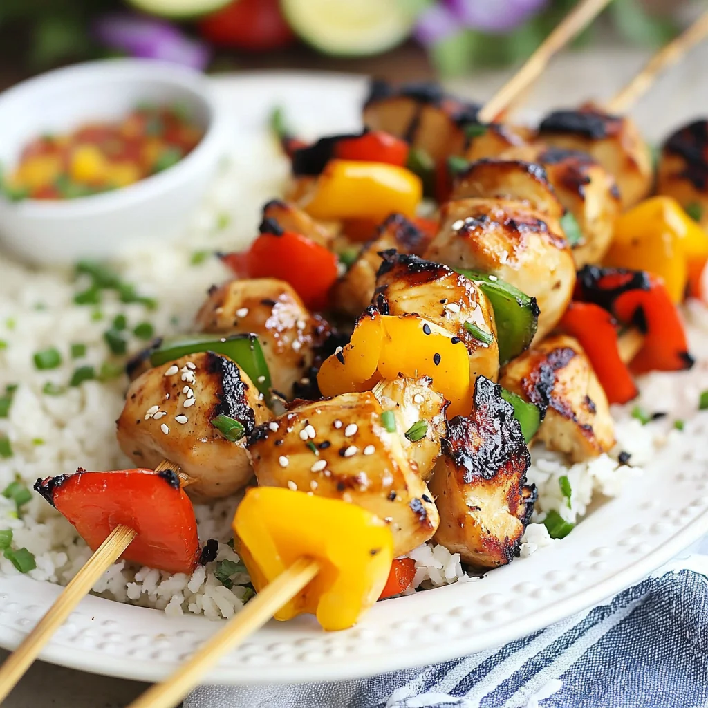 Grilled Teriyaki Chicken Kabobs