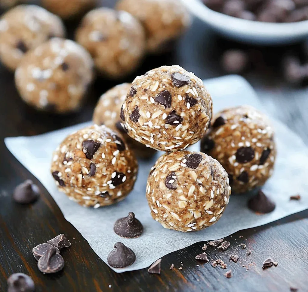 No Bake Chocolate Chip Energy Bites