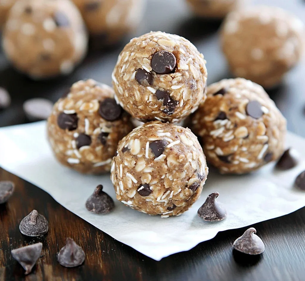 No Bake Chocolate Chip Energy Bites