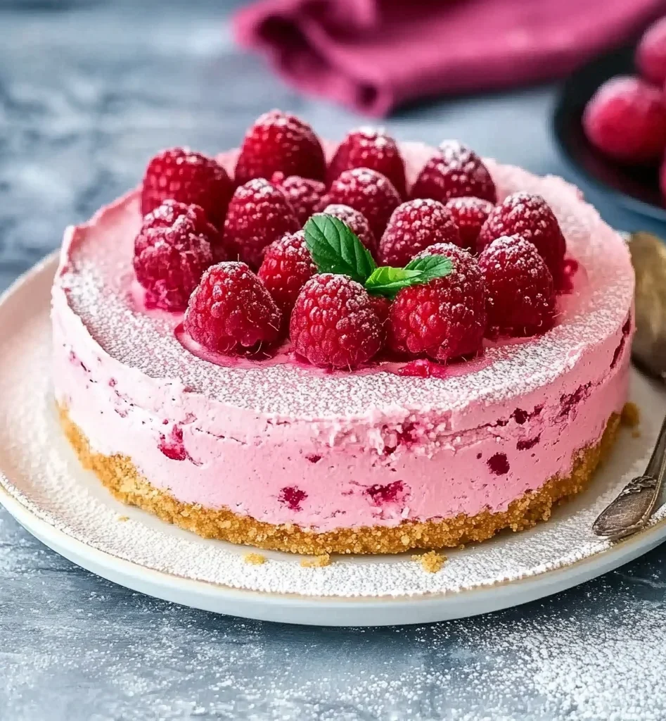 No Bake Raspberry Cheesecake