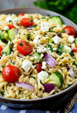 Orzo Pasta Salad Recipe with Feta